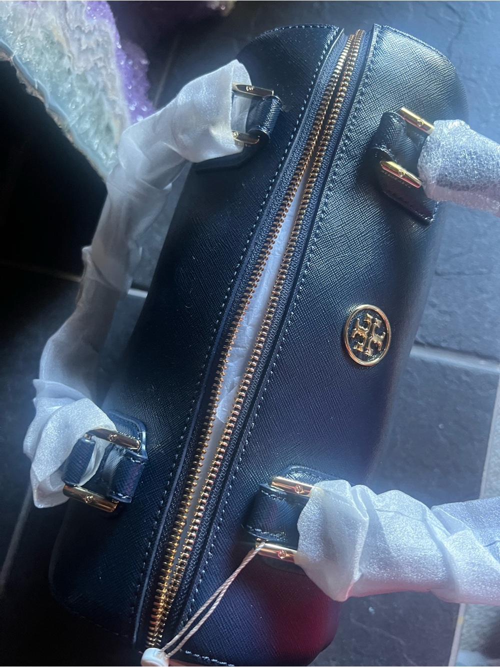 Tory Burch Navy Saffiano Satchel - Brand New With Tags
Never used. - Picture 3 of 16